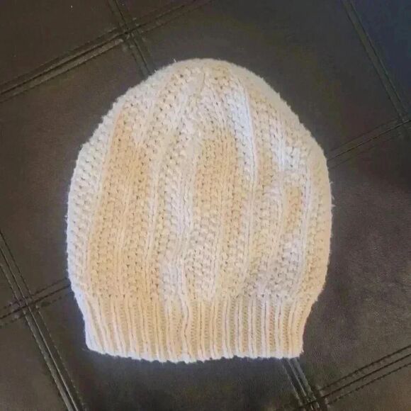 Peek Women's Cream Cotton Knit Slouchy Beanie - Picture 2 of 5